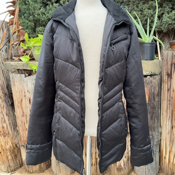 DKNY Down Puffer Jacket Waterfowl Coat Long Winter Coat Long puffer Jacket - Picture 6 of 14